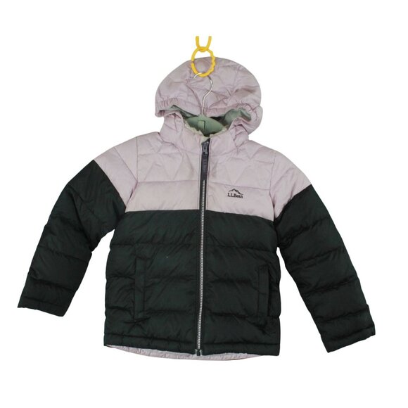 LL Bean Bean's Down Jacket Colorblock Midnight Black Size Medium 5-6
